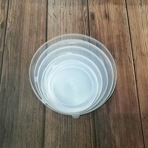 Cross-border stainless steel round food storage container <b>set</b> with lid, five pieces: food bowl, airtight container, storage - Product Image 4