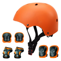 Casque de cyclisme réglable pour skateboard, coudière, genouillère, protège-poignets, ensemble d'équipement de protection, casque et coussinets de skateboard pour tout-petits et enfants