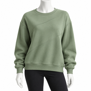 Sudadera para Mujer de Corte Flexible con Cuello Acanalado y Puños Elásticos, Construcción Ligera, Hecha con Material Suave de Mezcla de Poliéster - Product Image 1