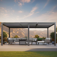 YOUYA, fabricant, pergola extérieure en aluminium personnalisée, imperméable, avec porte en verre
