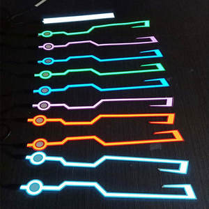 <span class=keywords><strong>Bande</strong></span> lumineuse LED EL flexible et colorée, ruban néon pour motos, motocross et casques de moto - Product Image 2