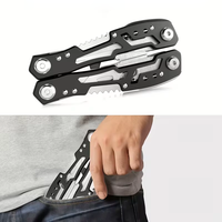 Couteau de poche multifonction en acier inoxydable, pinces pliantes, mini outils de réparation portables multi-usages pour l'extérieur