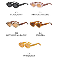 Lunettes de soleil rétro de haute qualité 2025 pour hommes, lunettes de soleil vintage ovales à la mode, UV 400 polarisées, lunettes de soleil tendance épaisses pour femmes, lunettes de soleil unisexes