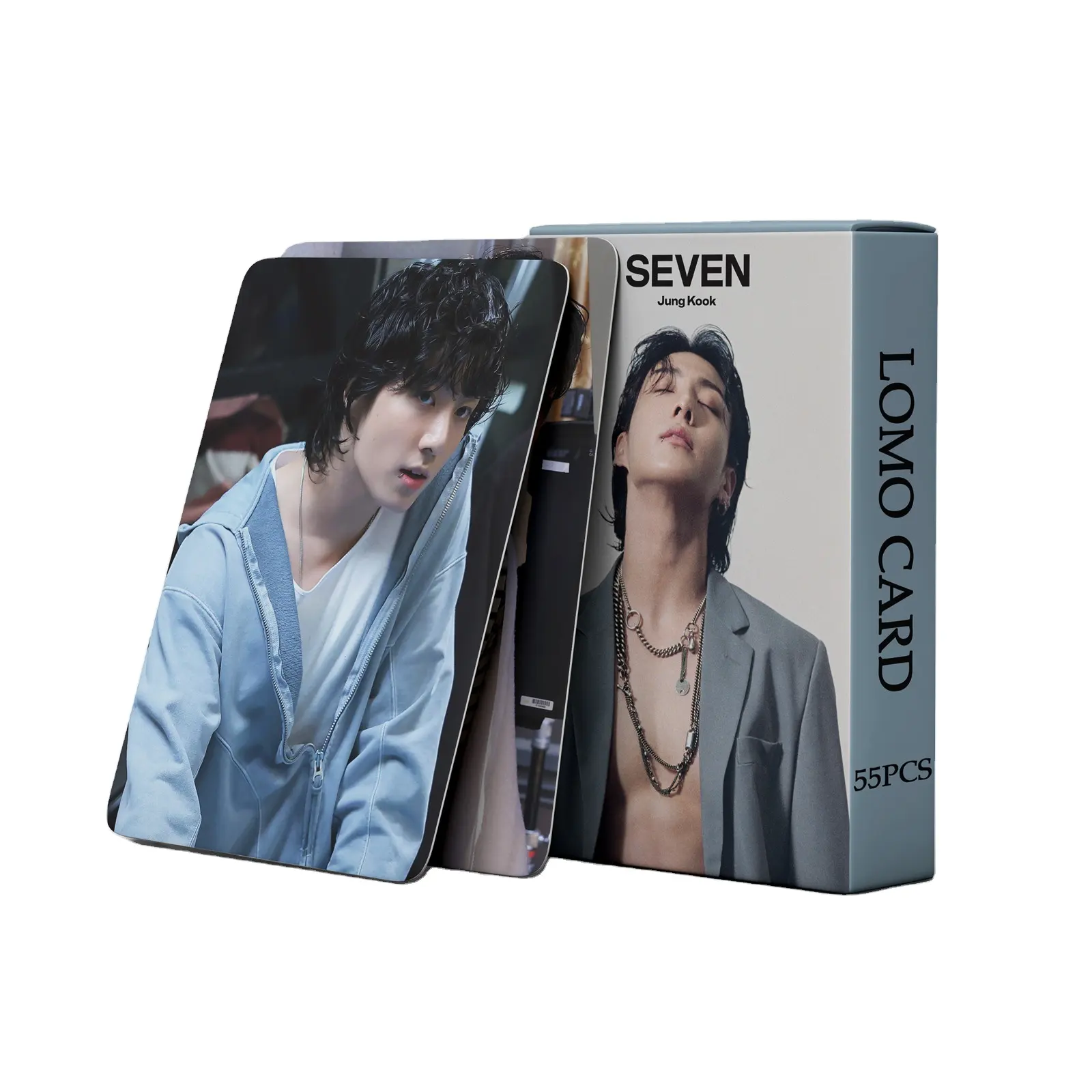 케이팝 정국 세븐 포토 카드 55 개/박스 세븐 로모 카드 선물용 kpop 포토 카드