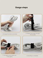 Sangle en nylon réglable, auto-adhésive et réutilisable avec fermeture éclair élastique et boucle autobloquante pour une fermeture sécurisée