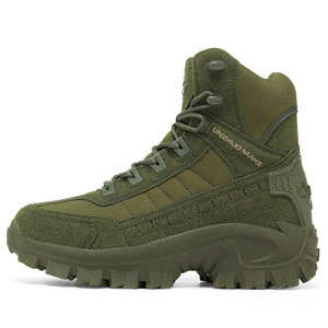 Botas de Desierto para Hombre, Botas Tácticas Antideslizantes para Exteriores, Botas de Senderismo, Botas de Caza, Deportes y Entretenimiento, Zapatos de Senderismo Verdes <span class=keywords><strong>0075</strong></span> - Product Image 1