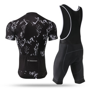Conjunto de Jersey de Ciclismo para Hombre, Talla Grande, Estampado de Calavera, Manga Corta, Negro y Rojo, Transpirable, Secado Rápido, Elástico en Cuatro Direcciones, Protección UV - Product Image 6