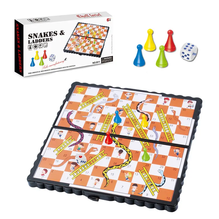 कस्टम पोर्टेबल फोल्डेबल प्लास्टिक चुंबकीय काले और सफेद रंग उड़ने शतरंज शतरंज फ्लिप जैसे चेकरबोर्ड खिलौना