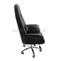 Chaise de bureau exécutive en cuir moderne, confortable, pour ordinateur, siège de direction, mobilier