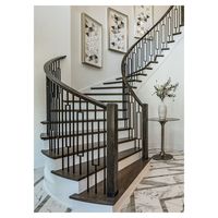 Escalier en acier courbé moderne et élégant de style Optima Luxury pour villa