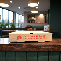 Boîtes à pizza à emporter personnalisées en kraft recyclé, grand format, résistantes à la graisse, fournisseur direct d'usine SP3426