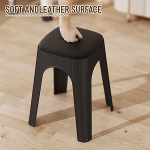 Haogle Plastic <strong>Stool</strong> <strong>Bathroom</strong> Non-slip Foot Seating Chair Household Adult Square Stackable <strong>Stool</strong> <strong>for</strong> Living Room - Product Image 6