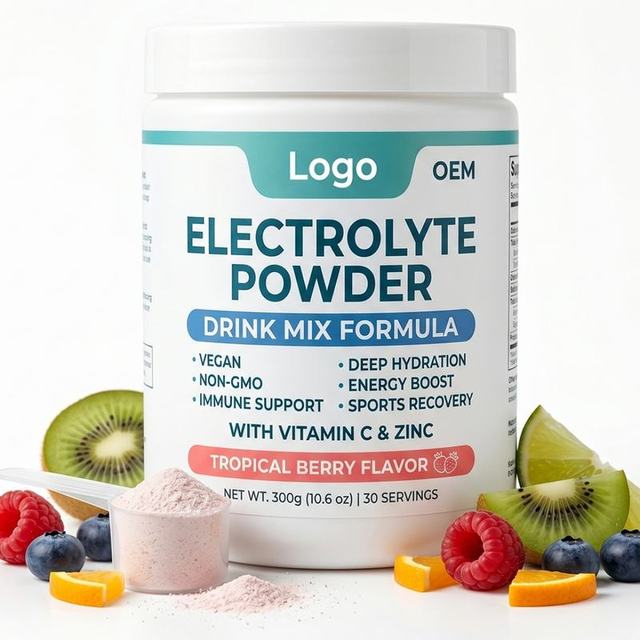 OEM Private Label Sugar Free Electrolyte Powder Beauty Products Vegan Non-GMO Hydration Supplement Vitamin C Zinc Sports
