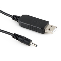 Kabel pengisi daya adaptor usb, kabel daya 5v ke 12v 2a Usb ke Dc 35135 male, kabel daya 5v ke 12v Dc