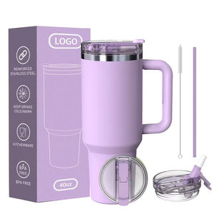 Nouvelle conception, tasse de voyage isotherme 40 oz, gobelet à double paroi sous vide avec poignée et couvercle, cadeau de Noël - Product Image 1