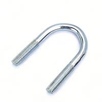Boulon en U en acier au carbone de taille personnalisée, tête hexagonale, zingué, classe 8.8, pour serre-câbles et support structurel M8*76*160mm
