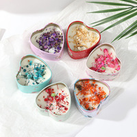 Nouvelles bougies parfumées personnalisées à l'huile essentielle de fleurs séchées créatives pour la Saint-Valentin, cadeaux de mariage