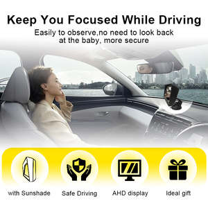 Monitor de Bebé para Auto con Cámara en Forma de Astronauta - Cámara de Vigilancia de Seguridad de 5 Pulgadas con Visión Nocturna para 2 Niños YB-502CA-AST 5 Pulgadas - Product Image 4