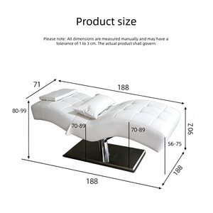 Table de massage moderne de luxe en acier inoxydable réglable avec éponge haute densité et design incurvé pour salon, chambre et séjour - Product Image 6