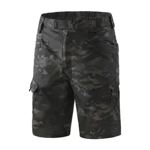 Men's Tactical Cargo Shorts Rip Stop Multi Pocket Short Pants Summer Outdoor Work Hunting Bdu Security Guard ACU Wear Camo