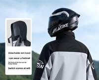 Ensemble imperméable de cyclisme deux pièces (veste et pantalon) en polyester de luxe, coupe universelle pour moto/voiture et livraison de repas