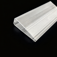 Couverture de lentille LED linéaire plano-convexe en PC extrudé Bming Premium, diffuseur anti-éblouissement UGR, transmission >90%, faisceau de 60/90 degrés
