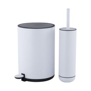 Juego de escobilla y soporte para inodoro para papelera de <span class=keywords><strong>baño</strong></span>, bote de basura de acero inoxidable, juego de escobilla y escobilla - Product Image 1