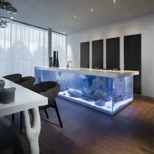 Large Curved Transparent Acrylic Aquarium Canada 40mm 50mm 70mm Acrylic Aquarium Tank Saltwater Acrylic