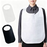 Tablier jetable épais en non-tissé, imperméable et résistant à l'huile, bavoir sans manches à nouer autour du cou pour adulte