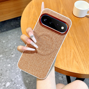 แฟชั่นเนื้อผ้าแม่เหล็กเคสโทรศัพท์สำหรับกูเกิลพิกเซล 11 โปร XL 10 ไร้สายชาร์จกันกระแทกฝาครอบป้องกันด้านหลัง - Product Image 3