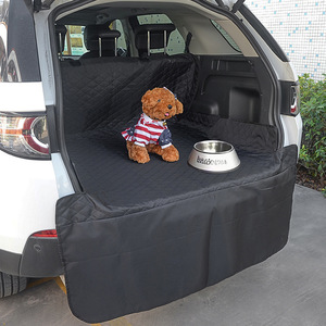 Tapis de <span class=keywords><strong>coffre</strong></span> de luxe pour animaux de compagnie, en coton <span class=keywords><strong>matelassé</strong></span> noir, imperméable, pliable, pour SUV moyen, avec rail de sécurité 3D antidérapant - Product Image 1