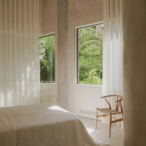 <span class=keywords><strong>Tende</strong></span> Drappeggiate Personalizzate per Soggiorno, Stile Rustico Semi-Oscurante con Anelli a Gancio Ondulati, Tessuto Misto Lino con Texture Intrecciata - Product Image 1