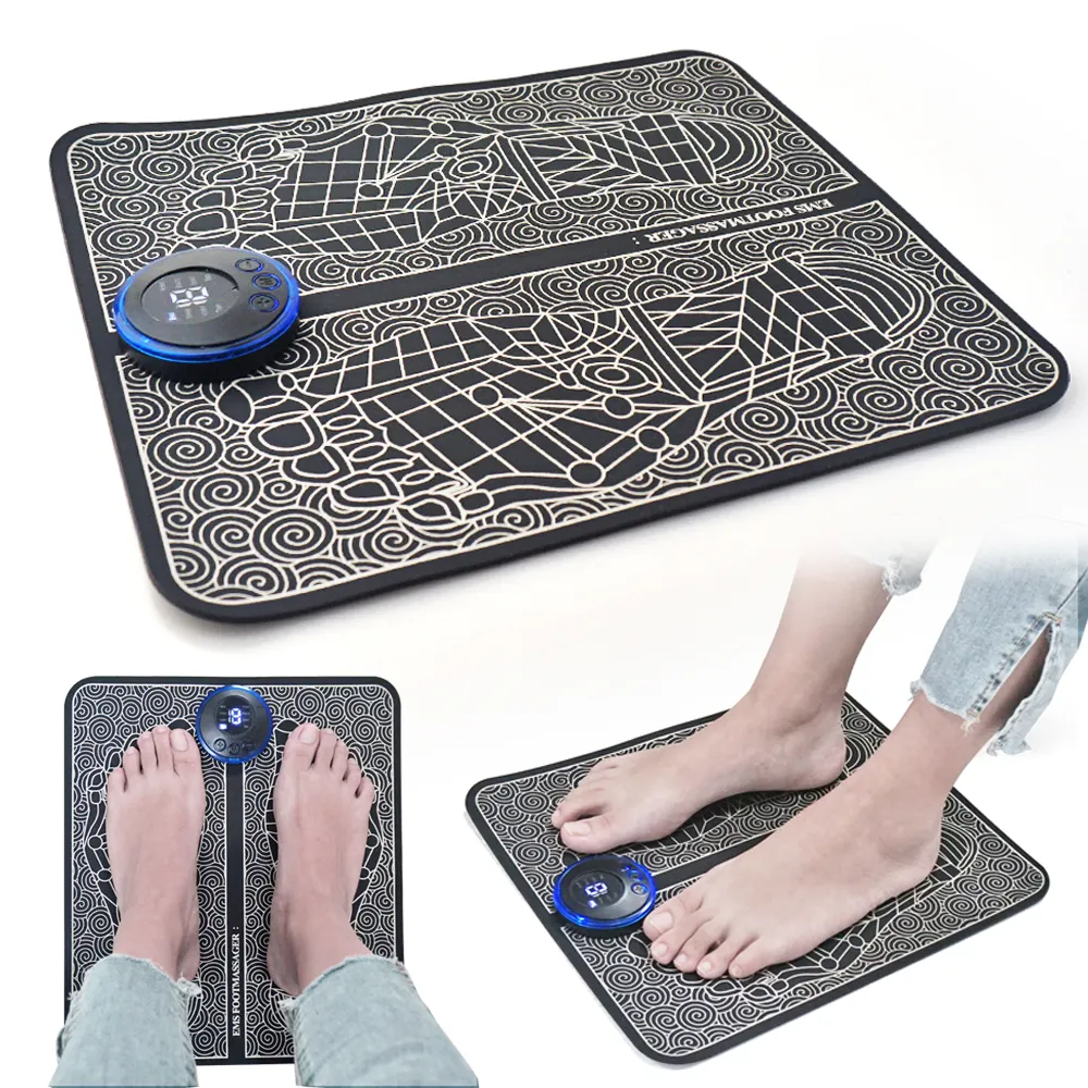 Portable USB bureau à domicile utiliser pédicure pieds coussin de Massage musculaire EMS tapis de massage des pieds