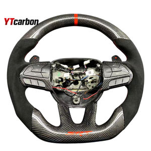 عجلة قيادة من ألياف الكربون الحقيقية مخصصة لسيارة جراند شيروكي 14+ WK2 SRT تراكهوك، قطع غيار وإكسسوارات داخلية للسيارة - Product Image 6