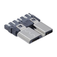 Micro USB 3,0 Dual Row 10 Pad Enchufe de unión de alambre de acero inoxidable Conectores macho de 6 + 4 pines
