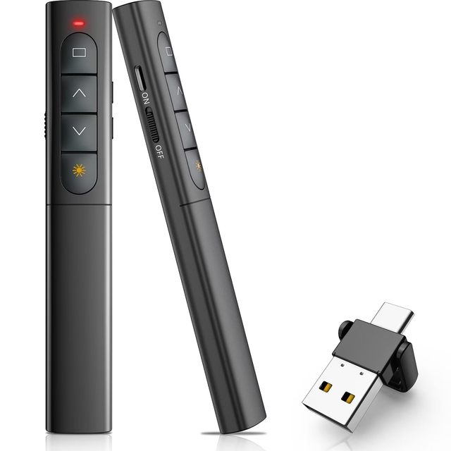 Best Wireless Presenter Remote Clicker USB Presentation Pointer Wireless Presenter Remote Power Point Clicker for Slide Advancer