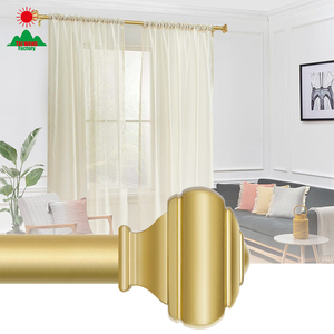 Tringles à rideaux extra longues en fer noir, construction durable, tringles à rideaux décoratives, double tringle à rideaux, tringle à rideaux de 7 pieds - Product Image 1