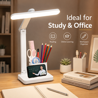 Lampe de bureau LED pliable à commande tactile avec 3 températures de couleur, gradation progressive, lampe de table pour l'étude et la lecture