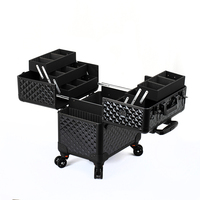 Professionnel multicouche ongles tatouage roulant maquillage étui à la mode multi-fonction beauté chariot valise ouvert diamant Logo
