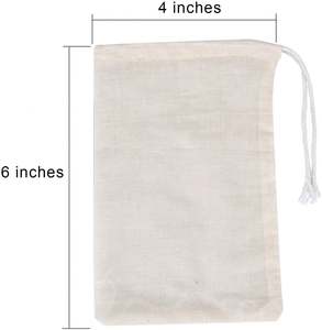 ถุงผ้าฝ้ายมัสลินแบบมีเชือกผูก 100 ชิ้น - Product Image 2