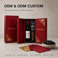 Scatole Regalo per Vino Personalizzate, Scatole in Cartone per Bottiglie di Vino con Stampa UV, Rivestimento Personalizzato, Logo Personalizzato, Produttore