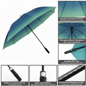 Auto Open Manual Close Golf <b>Umbrella</b> Lightweight Portable <b>Umbrella</b> for Travel Car Business Gift Custom Logo Printing - Product Image 2