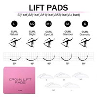 Kit de levage de cils professionnel Perming instantané levage curling pour cils Salon semi-permanent comprend des boucliers oculaires coussinets bricolage maison