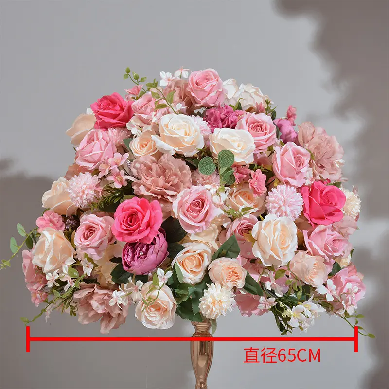 Wedding Arch Flowers Pink Centerpiece Flower Artificial Flower For Wedding Event Backdrop Decoration