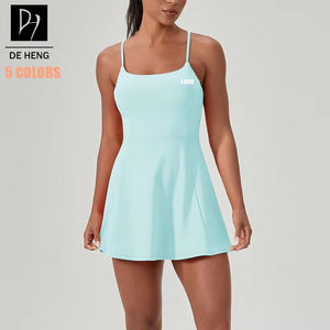 ชุดเดรสออกกำลังกายสำหรับผู้หญิง แบบใหม่ ขายส่ง ผ้าเนื้อนุ่ม สวมใส่สบาย สายไขว้หลัง ดีไซน์ทันสมัย เหมาะสำหรับเล่นกีฬาและกิจกรรมกลางแจ้ง เช่น เทนนิส - Product Image 1