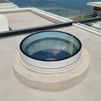 Dôme de toit coulissant magnétique en alliage d'aluminium 6063-T5, en acier inoxydable de première qualité, style postmoderne, avec isolation thermique en fibre de verre