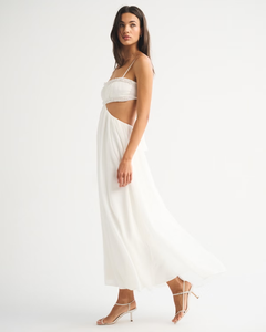 Vestido Largo de Satén con Tirantes Finos y Adornos de Perlas Blancas de Alta Calidad para Mujer, Ideal para Bodas en la Playa o como Vestido de Invitada de Verano - Product Image 2