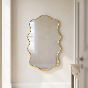 Miroir mural rectangulaire en fer avec <span class=keywords><strong>cadre</strong></span> en métal et <span class=keywords><strong>verre</strong></span> Art Déco, épaisseur 5 mm, pour usage décoratif - Product Image 3