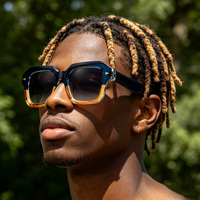 Lunettes de soleil classiques en acétate avec verres TAC miroir pour hommes et femmes, monture intégrale, protection UV400, personnalisables, tendance et à la mode