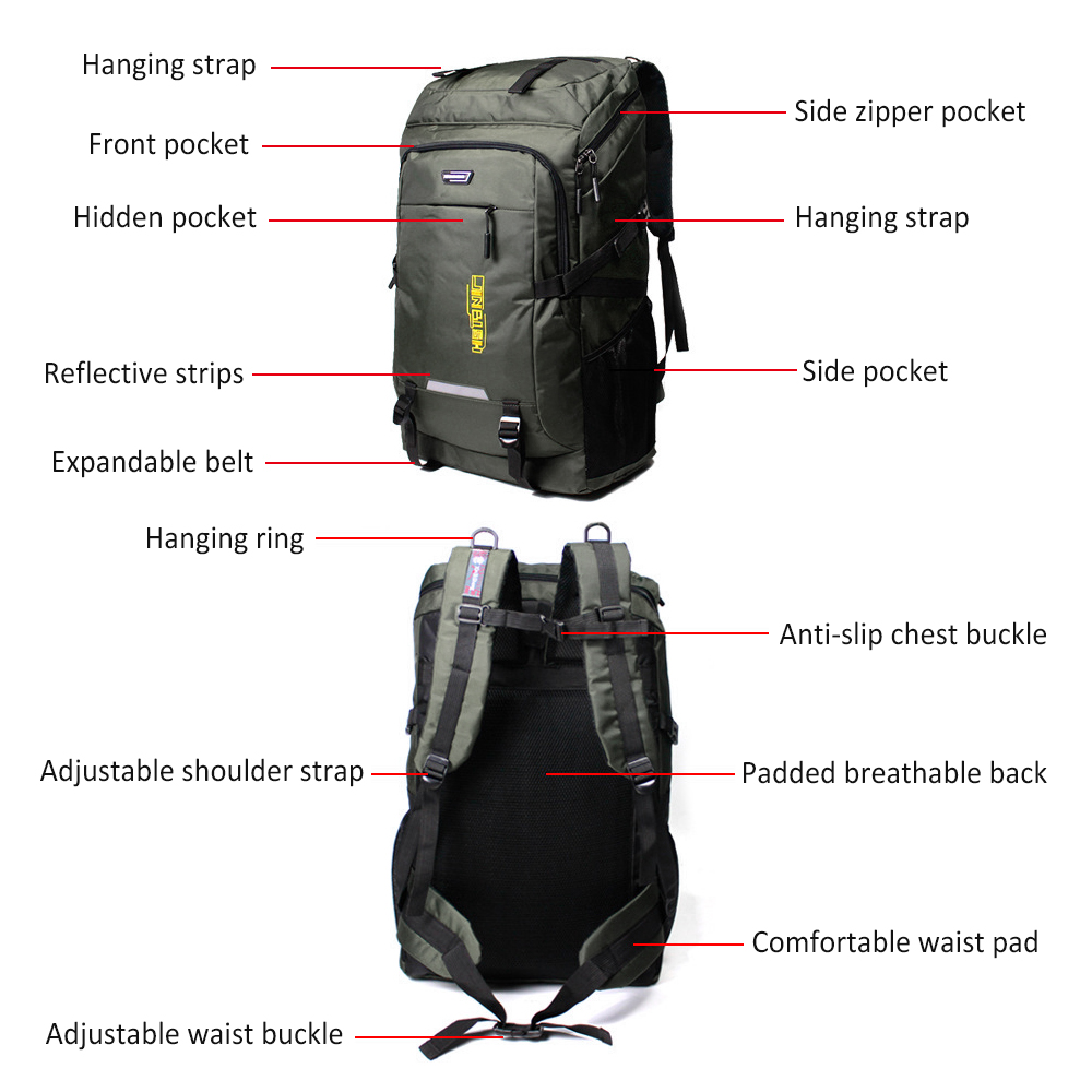80L White Mountaineering Backpack - Ideal for Outdoor Adventures 80L White Mountaineering Backpack - Ideal for Outdoor Adventures